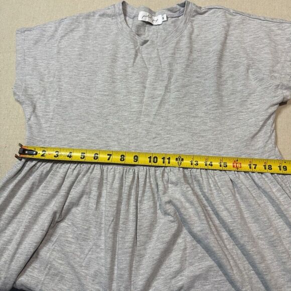 Petal + Pup sz Small Gray Dress Waist T Shirt Midi Dress With Pockets - Picture 4 of 6